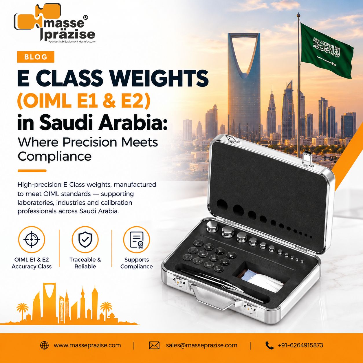 E Class Weights OIML E1 and E2 in Saudi Arabia Where Precision Meets Compliance